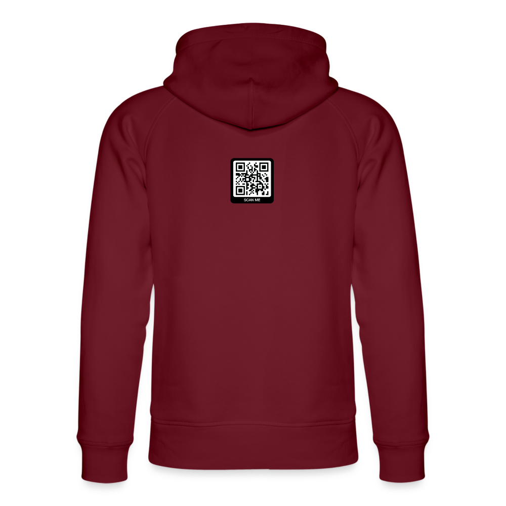 Männer Bio-Hoodie Dark Red "widerspenstig" - Burgunderrot