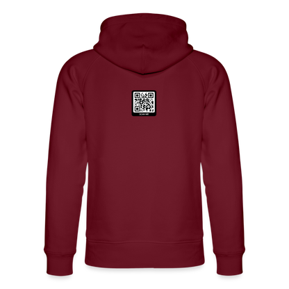 Männer Bio-Hoodie Dark Red "widerspenstig" - Burgunderrot