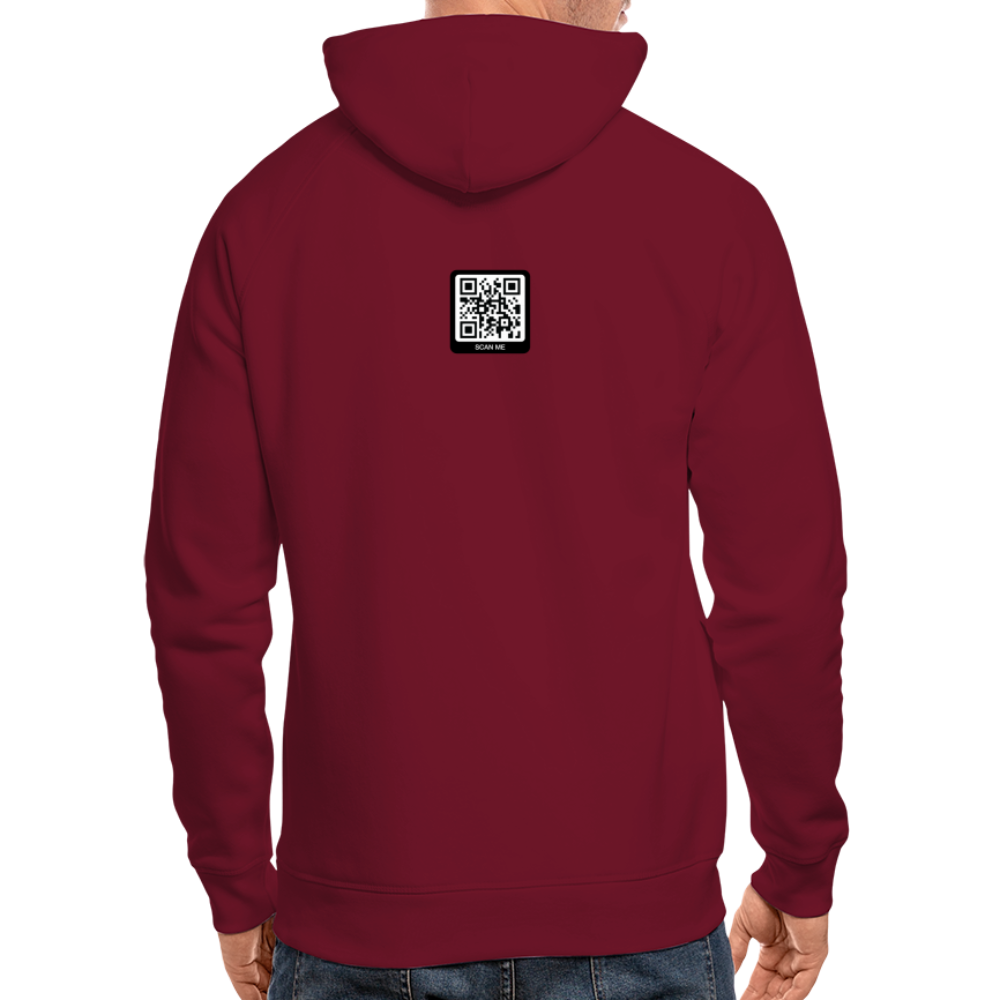 Männer Bio-Hoodie Dark Red "widerspenstig" - Burgunderrot