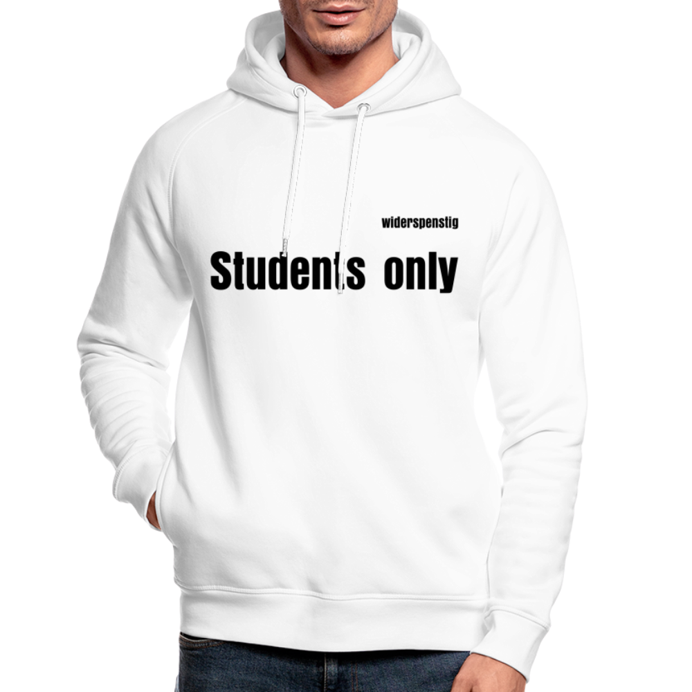 Männer Bio-Hoodie White "widerspenstig" - weiß