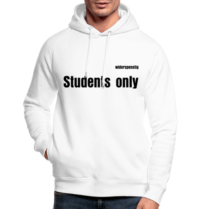 Männer Bio-Hoodie White "widerspenstig" - weiß