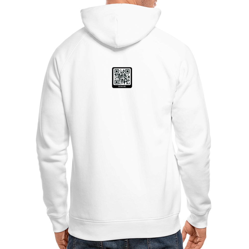 Männer Bio-Hoodie White "widerspenstig" - weiß