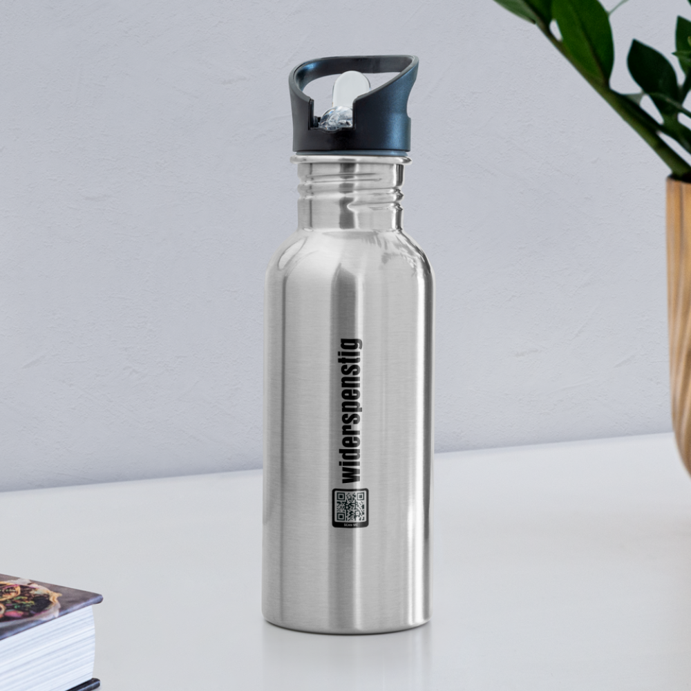 Trinkflasche Metalgrau "widerspenstig" - Lightsilver